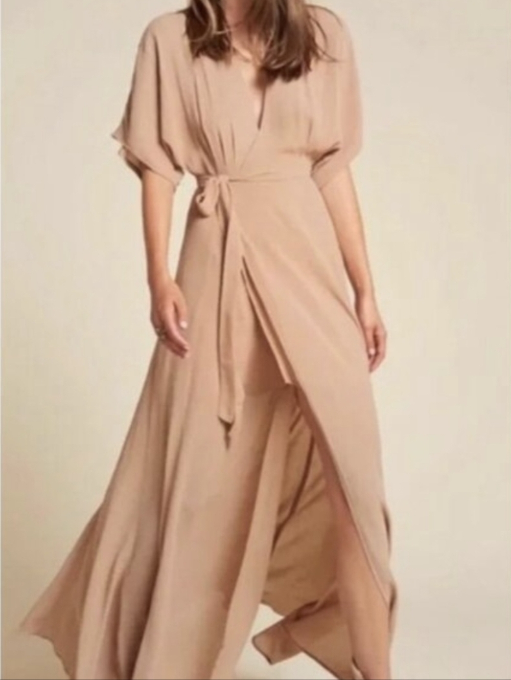 Reformation Dress Winslow Blush Wrap Maxi Size S